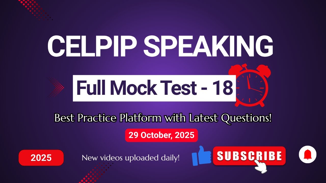 Practice CELPIP Speaking Test free 18 #celpipspeaking #celpiptest #celpippreparation  #celpipexam