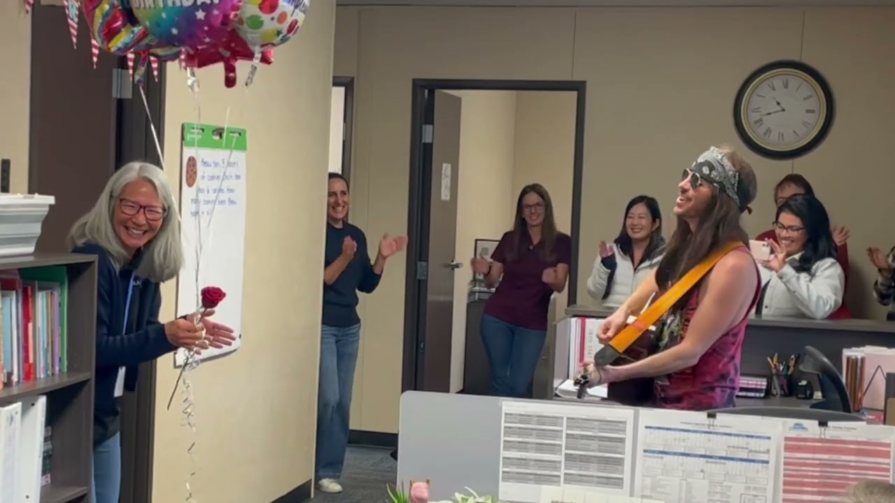 Robin gets a Rockstar Singing Telegrams