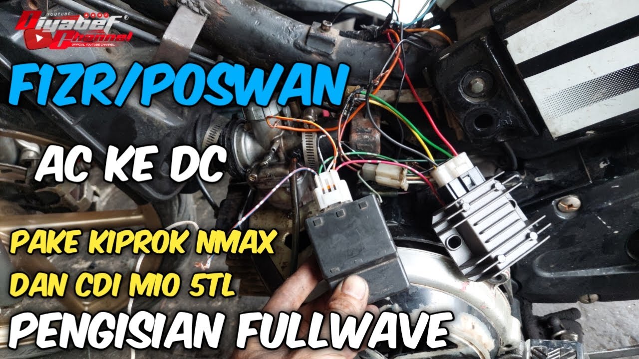 CARA MEROBAH PENGAPIAN F1ZR MEMAKAI CDI MIO 5TL DAN JALUR PENGISIAN DI ROBAH MENJADI FULLWAVE