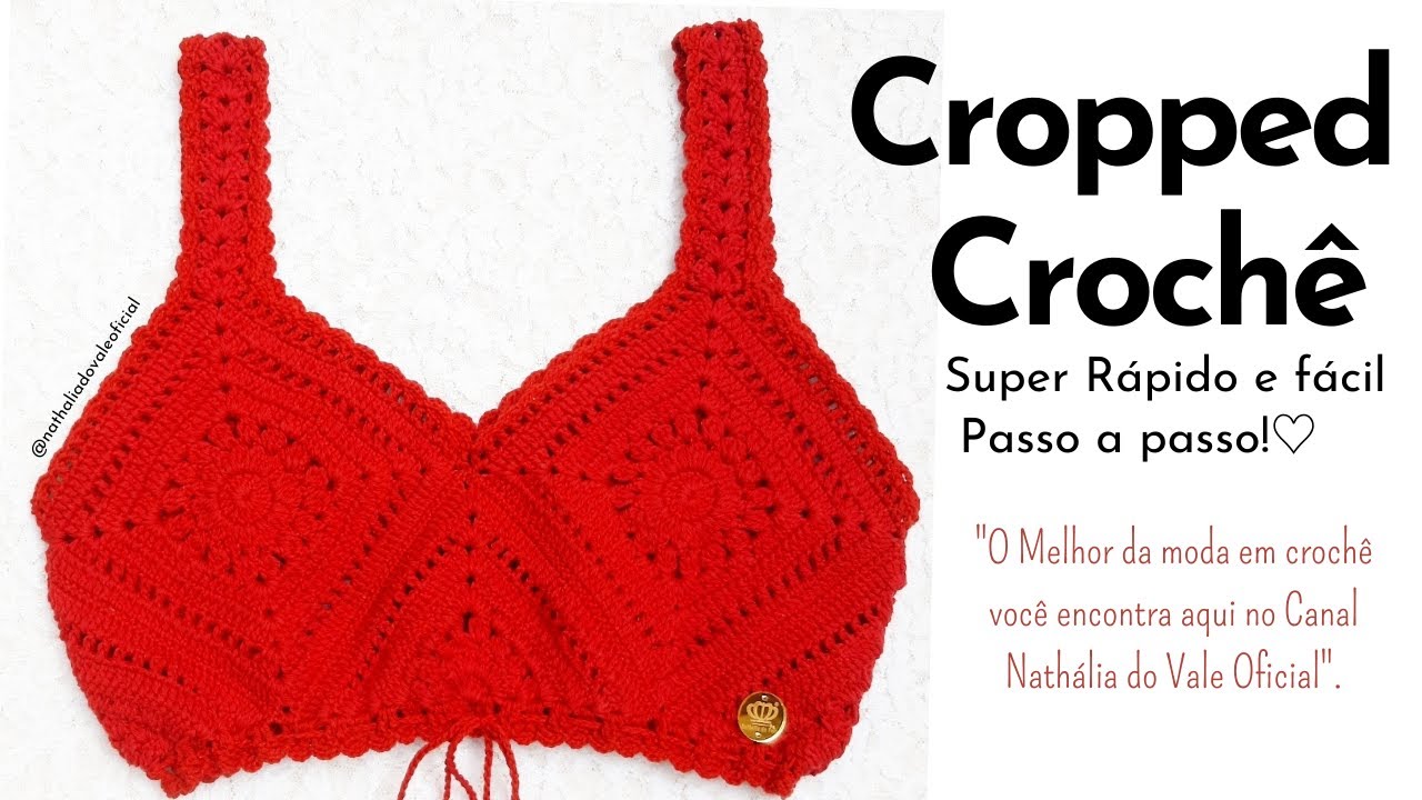 ❤ TOP CROPPED DE CROCHÊ SQUARES | CROCHET TOP | TUTORIAL CROCHÊ  - TOP CROCHET | CROCHET TUTORIAL