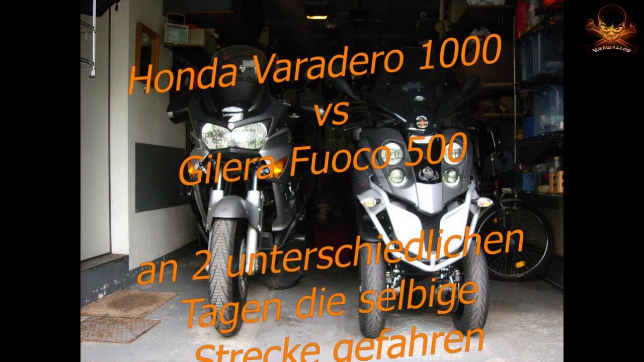 Honda Varadero 1000 vs Gilera Fuoco 500 Splitscreen 2016 07 10