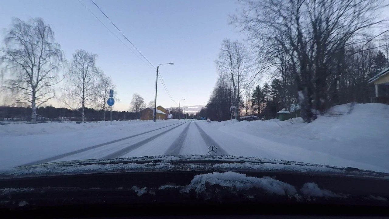 Driving in Finland, Rovaniemi  January 2017