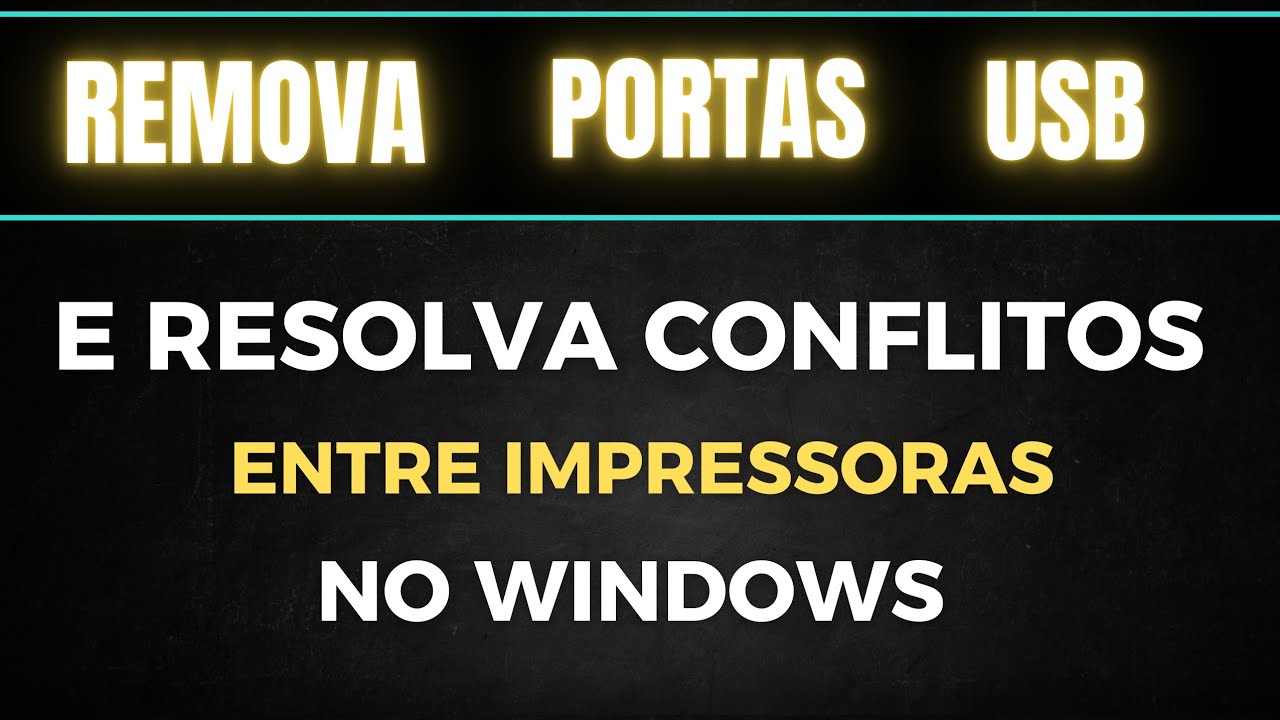 Como Remover PORTAS USB de Impressora no Windows
