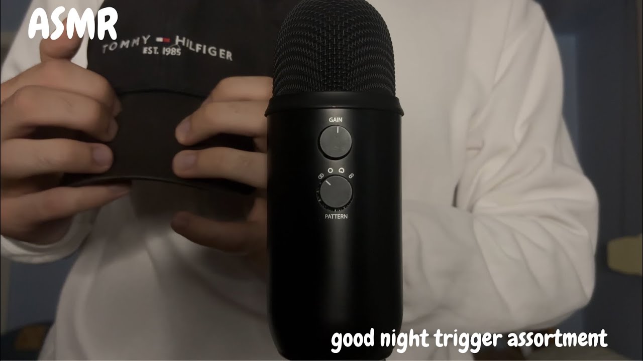 ASMR - tapping with mouth sounds (good night trigger assortment)