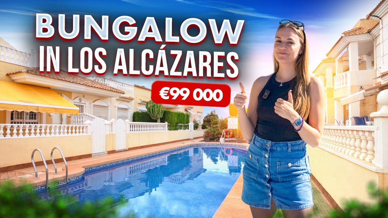 Spanish bungalow tour. Bungalow in Los Alcázares Spain. Property in Spain