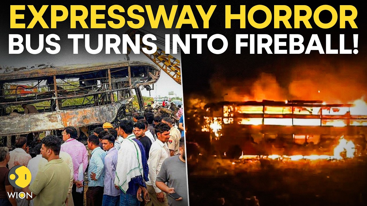 Delhi-Mumbai Expressway Horror: Bus Bursts Into FLAMES After Crash | WION Originals