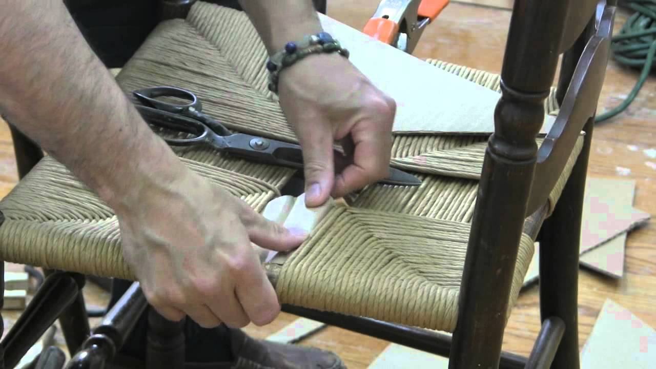 Fiber Rush Chair Weaving pt2