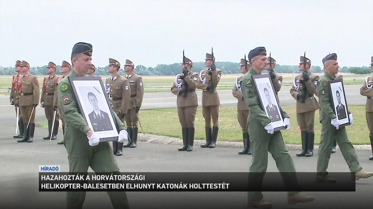 Hazahozták a horvátországi helikopter balesetben elhunyt magyar katonák földi maradványait