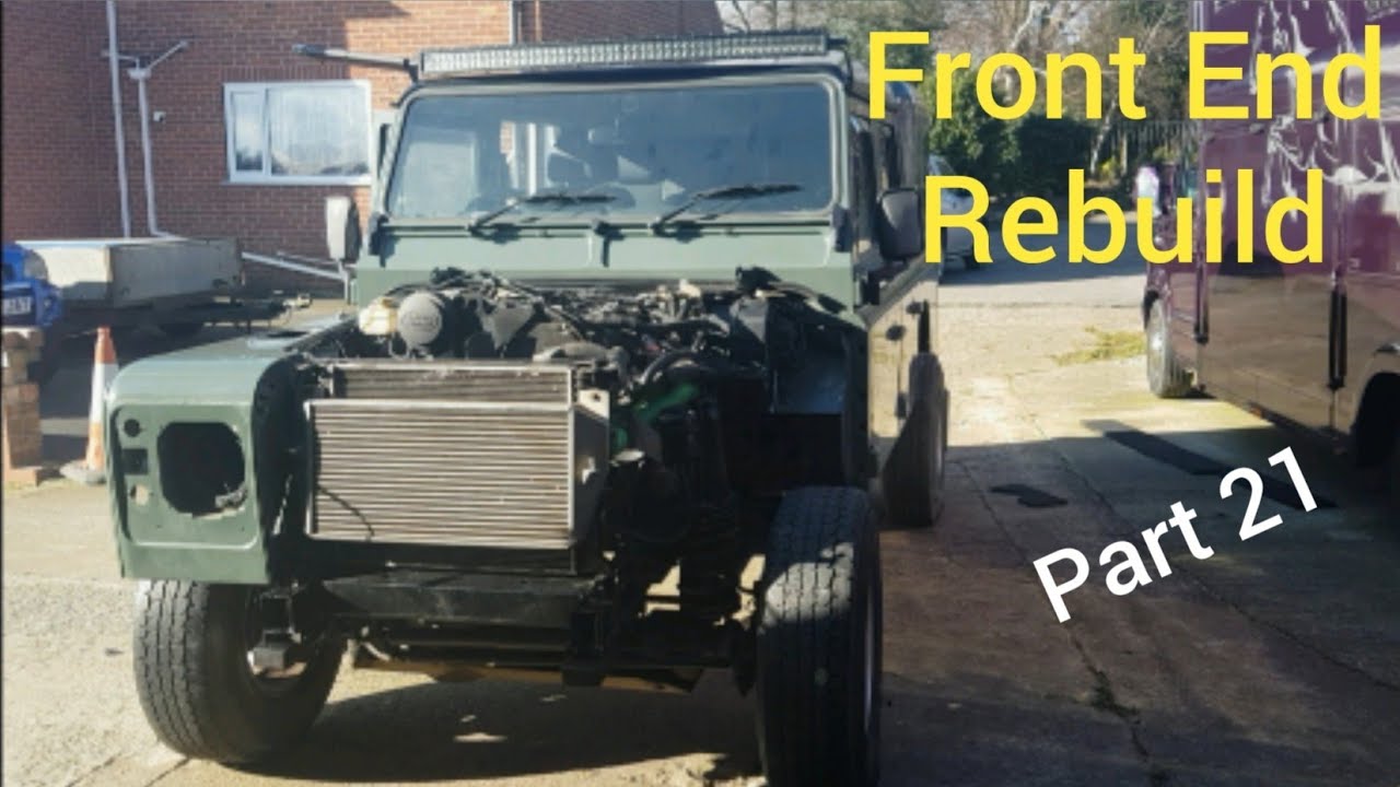 Land Rover Defender Puma TDCI Передние крылья, капот + колесные арки, ремонт передней части 110 90