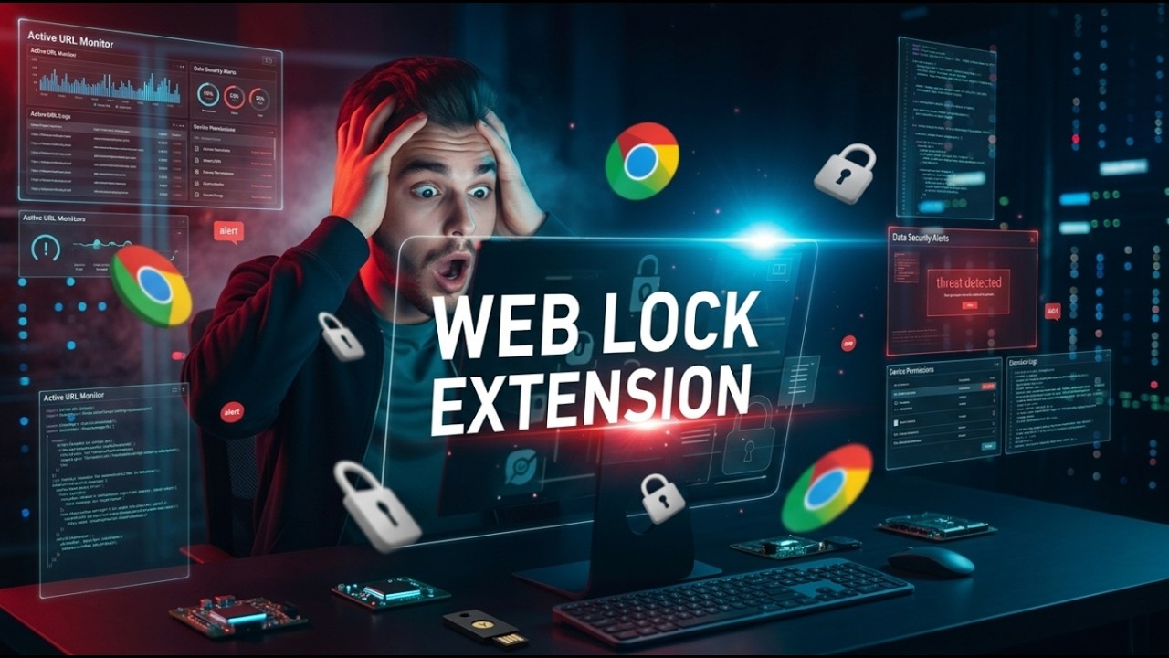 Free Web Lock Chrome Extension 🔐 | Password + Telegram Photo Alert System!