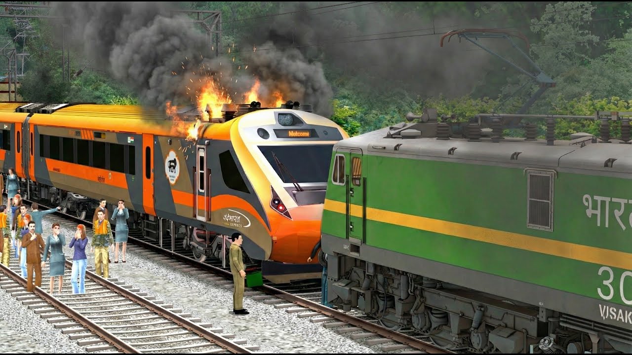 VANDE BHARAT ON FIRE 🔥 Rescue by WAG9 | Realistic Gameplay #VandeBharatSleeper #IndianRailways