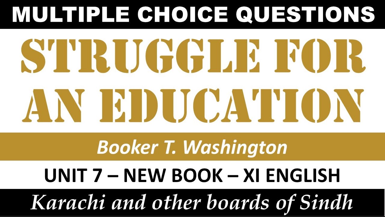 Struggle for an Education | MCQs