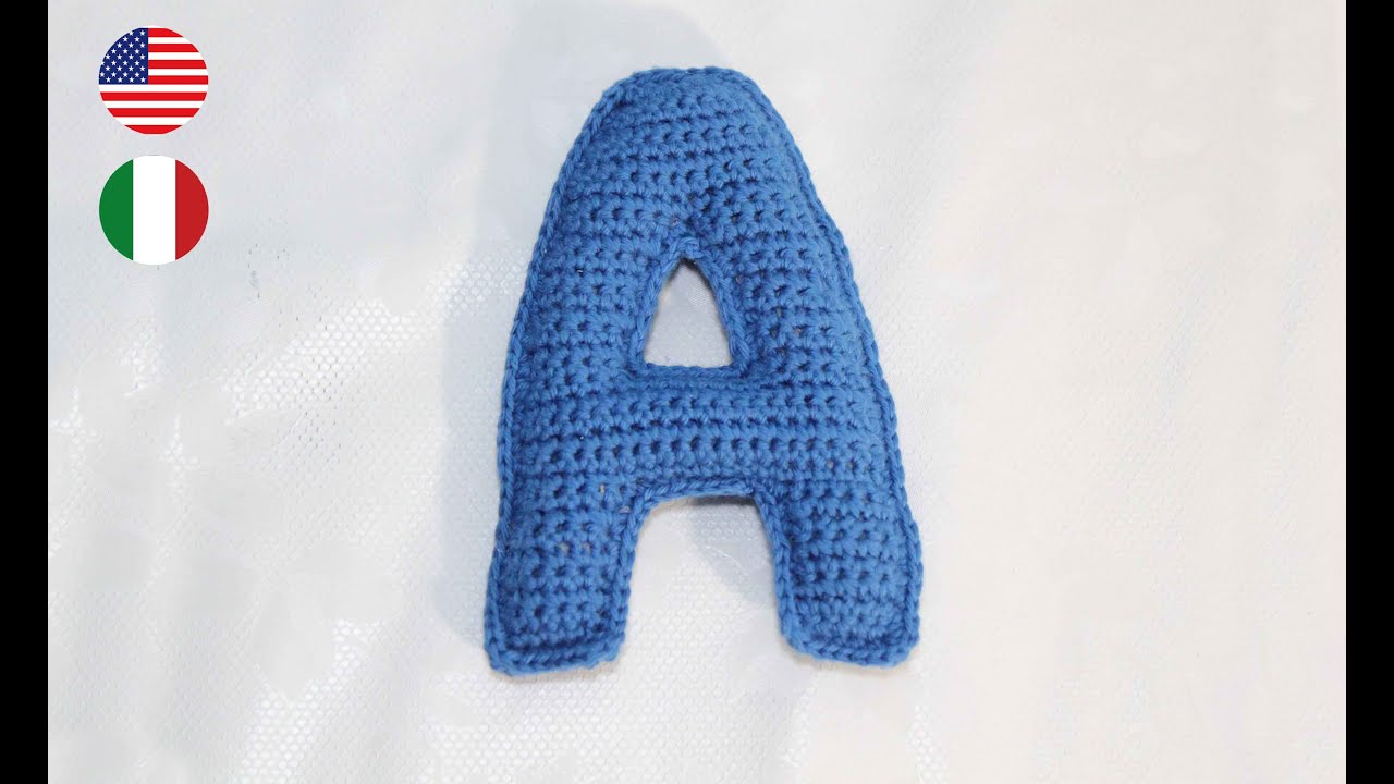 Амигуруми алфавит буква А крючком Amigurumi alfavit bukva A kryuchkom