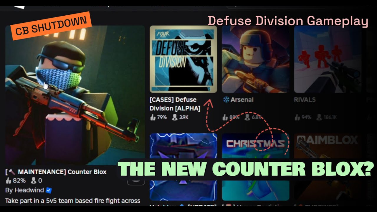 Counter Blox Down&hellip; Defuse Division Is The New CB? Gameplay (ROBLOX)