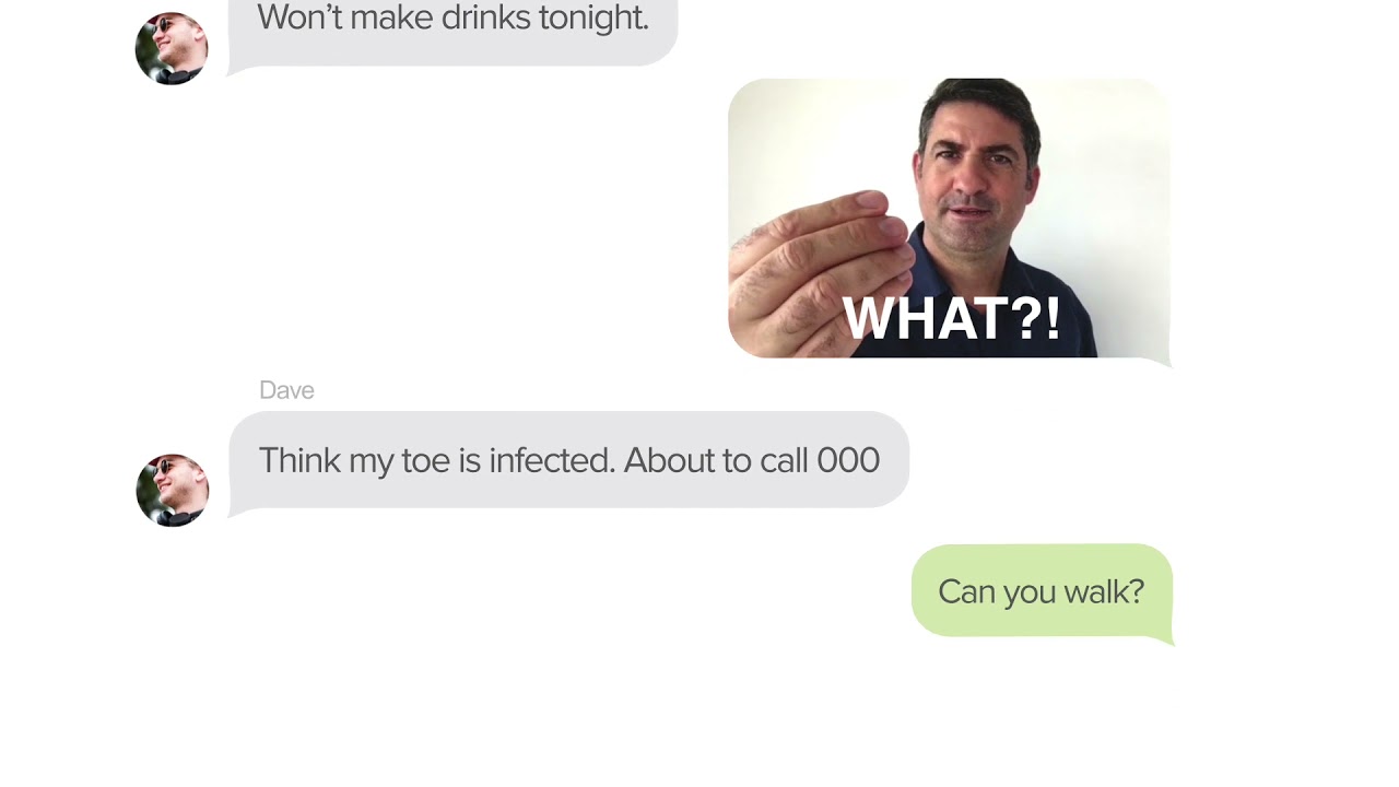 Is it really an emergency? Sore toe