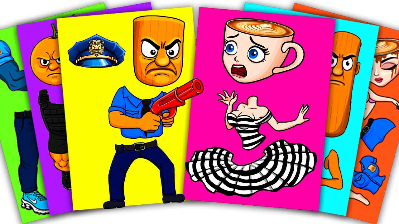 ITALIAN BRAINROT THE BAD POLICE TUNG TUNG TUNG SAHUR And BALLERINA CAPPUCCINA| Sticker Book DIY