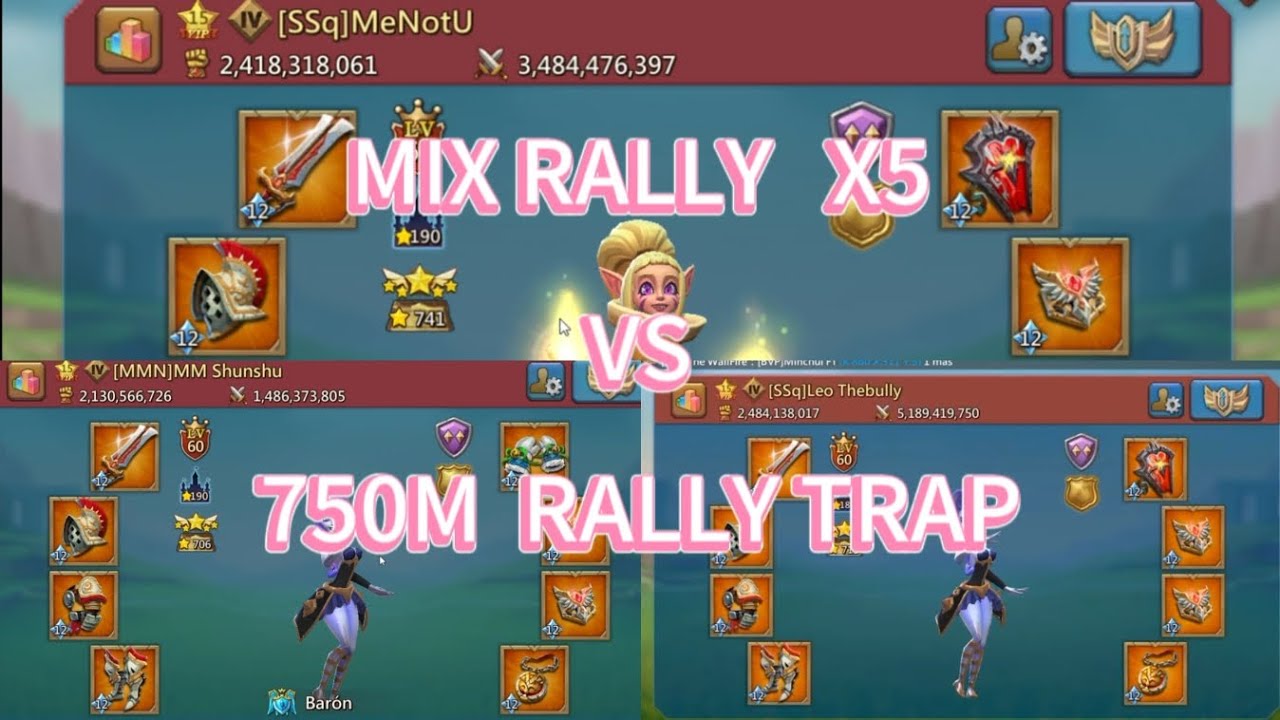 SSq vs 750M Titan Rally Trap, Fake + Real gear . Full Rallys Mix