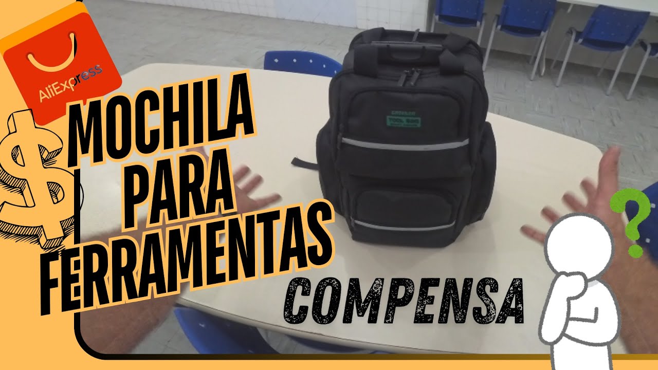 Mochila para Ferramentas / Notebook #ferramentas #Aliexpress #chaves #notebook