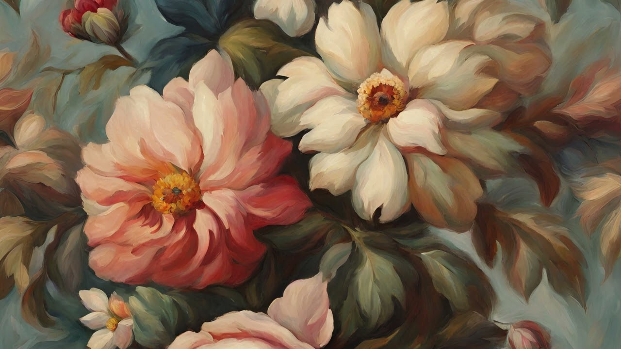 Vintage Floral Free Tv Art Wallpaper Screensaver Home Decor Samsung Oil Painting Digital Wildflower