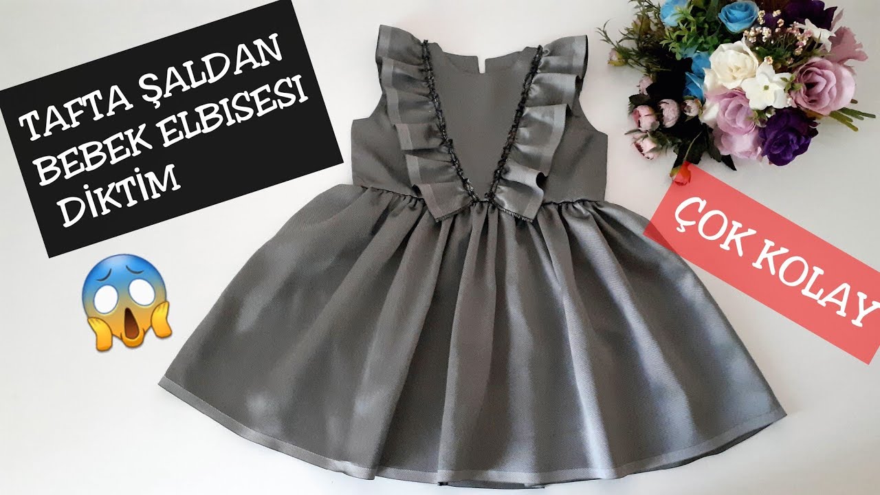 👉TAFTA ŞALDAN ELBISE DİKİMİ👈❤🥰🐣