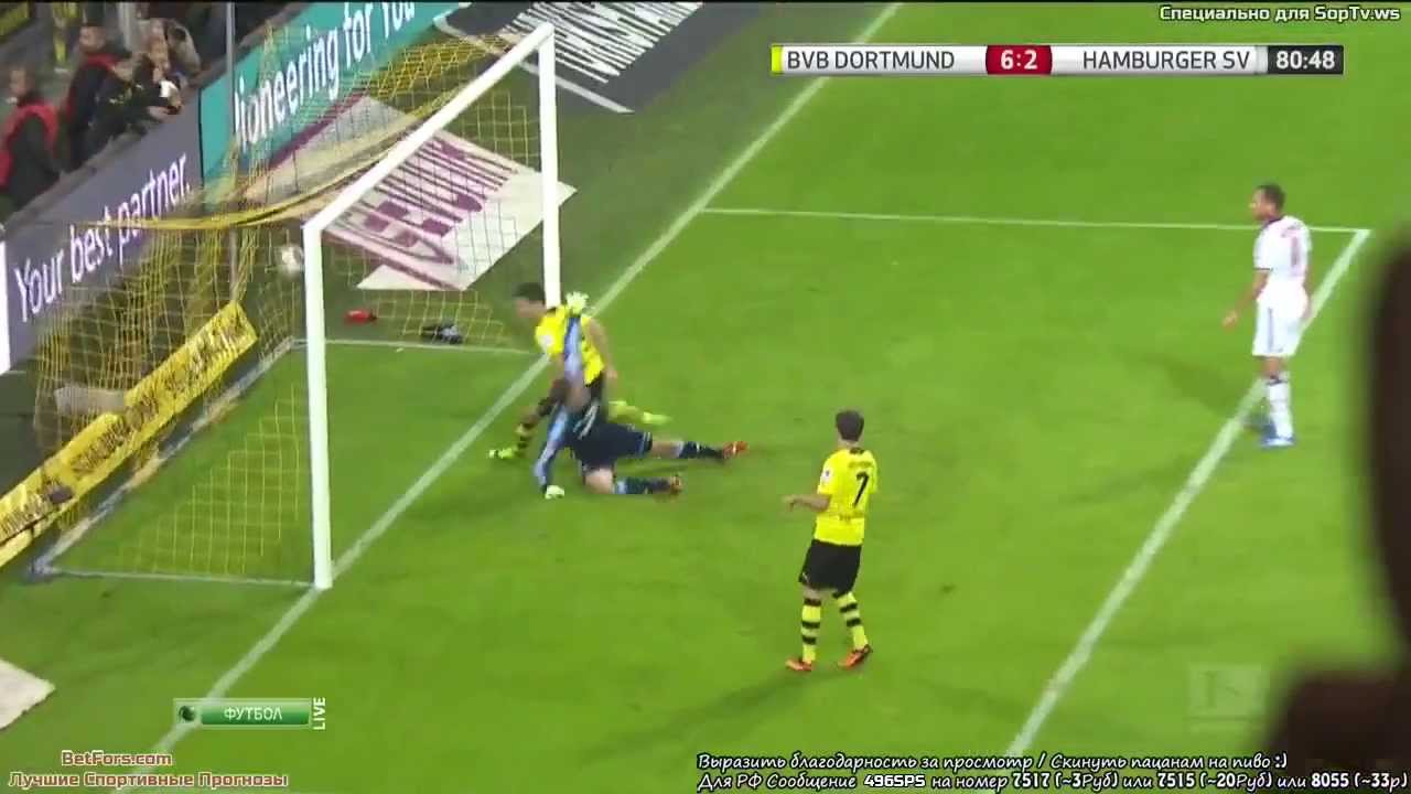 Borussia Dortmund 6:2 Hamburg SV Lewandowski goal Nuri Sahin asisst