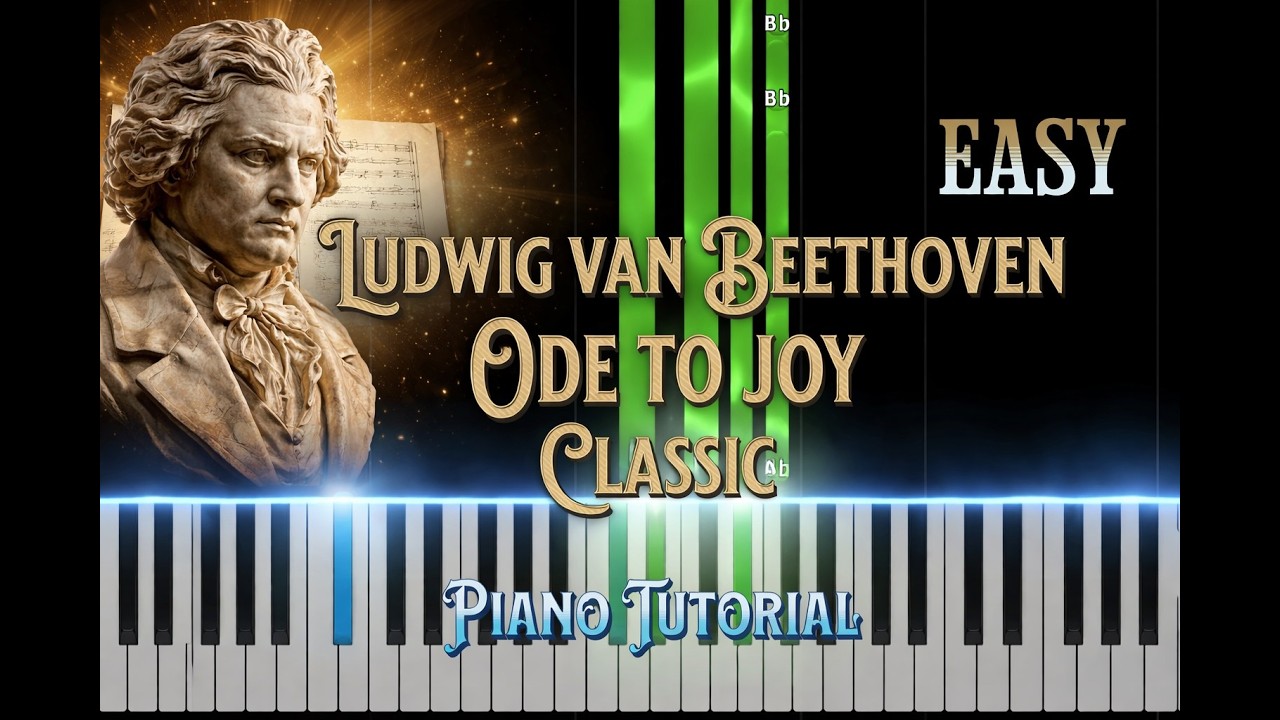 Ludwig van beethoven   ode to joy Easy Piano Tutorial