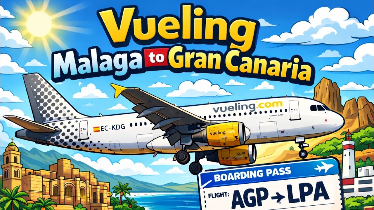 Vueling A320 Trip Report | Malaga to Gran Canaria (Full Experience)