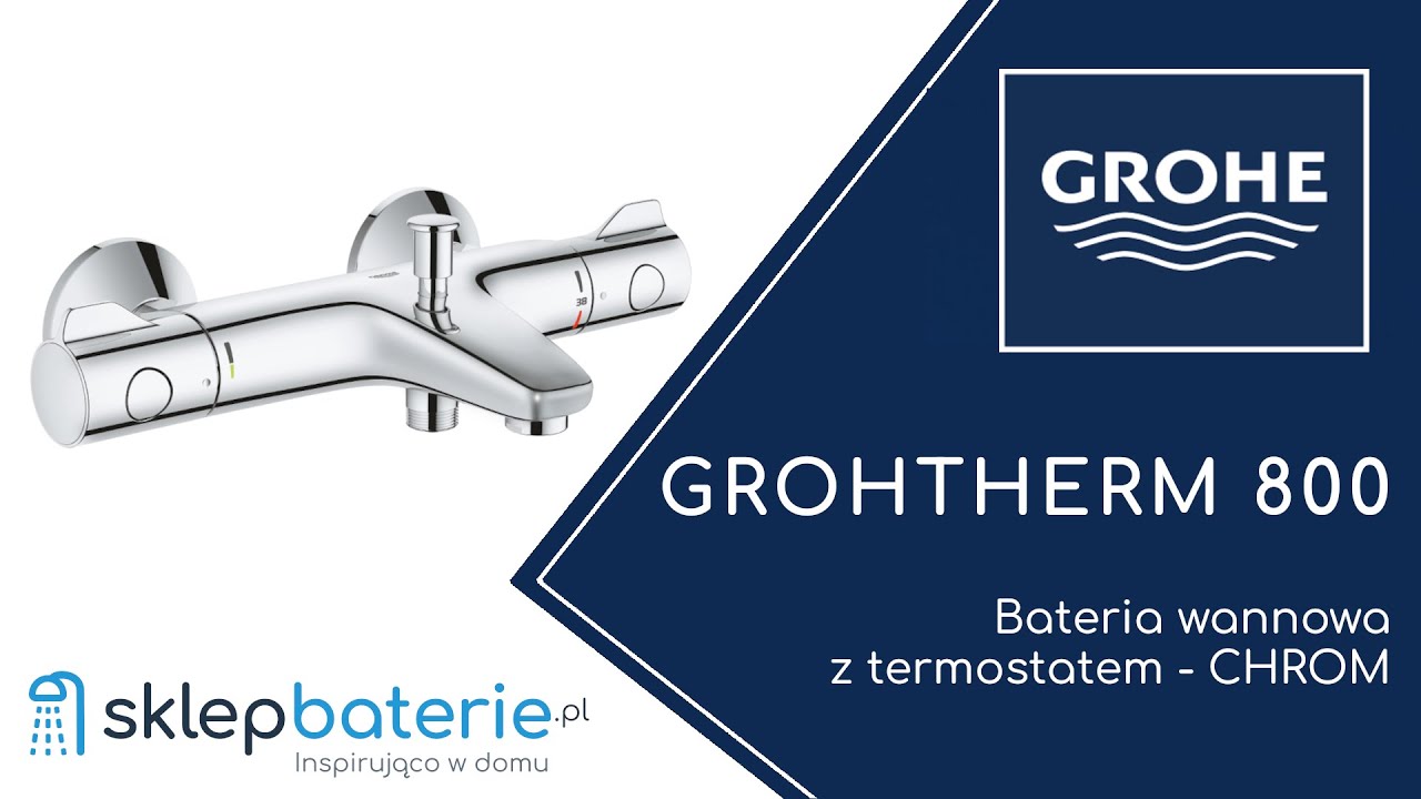 GROHTHERM 800 Bateria wannowa z termostatem GROHE 34567000 - SklepBaterie.pl
