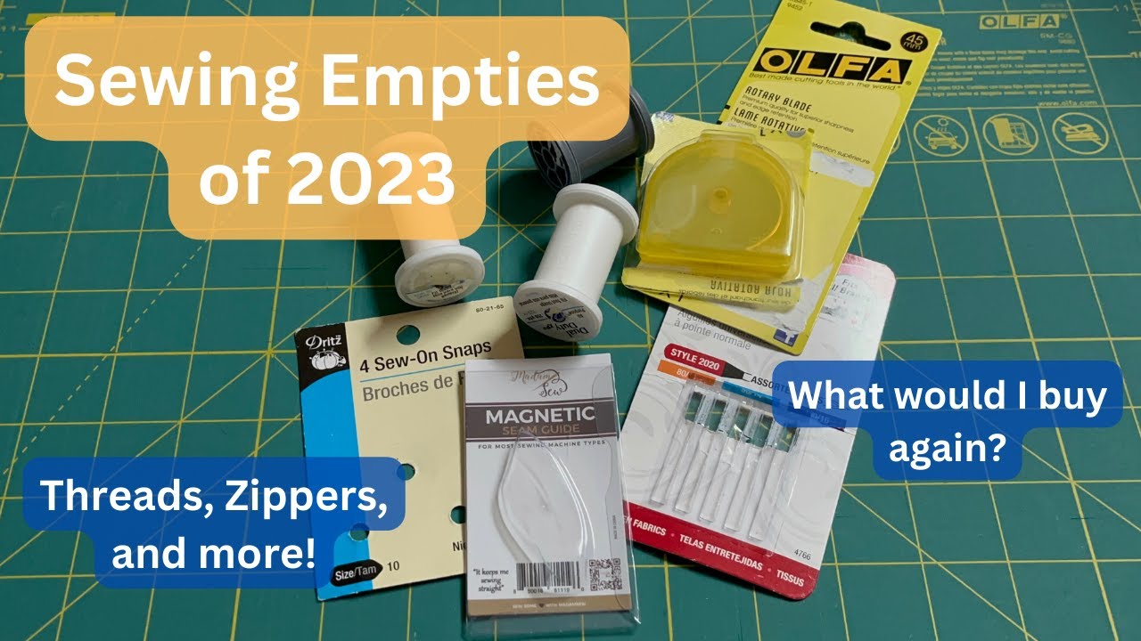 Sewing Empties of 2023 | Sewing Products I bought and used in 2023 | What to buy for Sewing