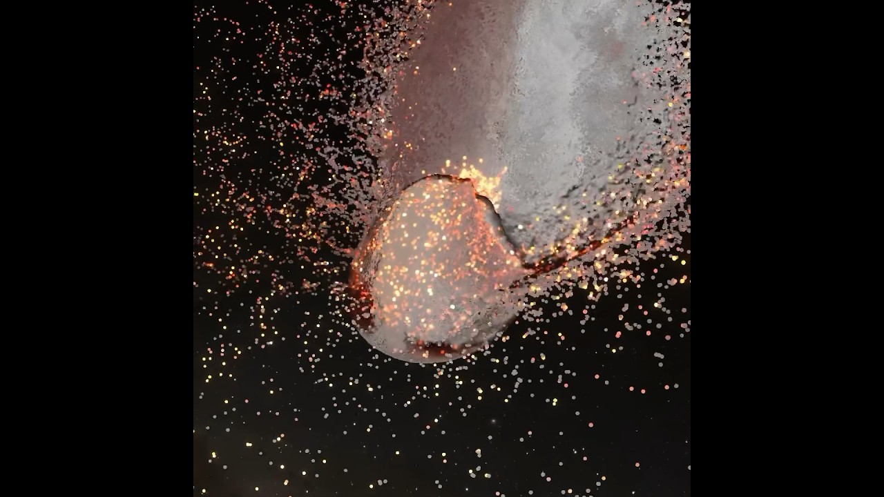 What if Haumea and Pluto collided? #simulation #universe #space #astronomy #cosmos