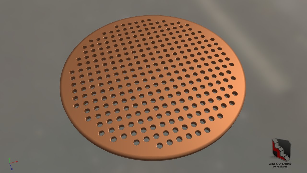 Wings3D: Making a drain grate