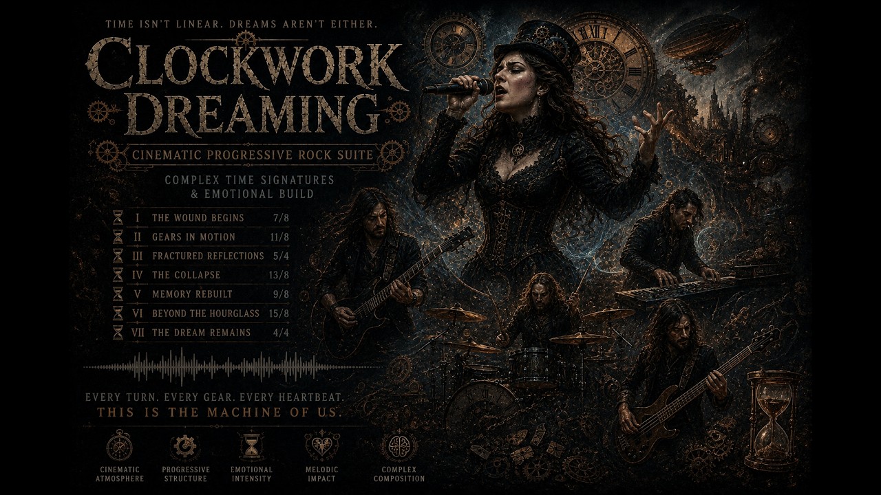 Clockwork Dreaming ⏳ | Cinematic Progressive Rock Suite | Complex Time Signatures & Emotional Build