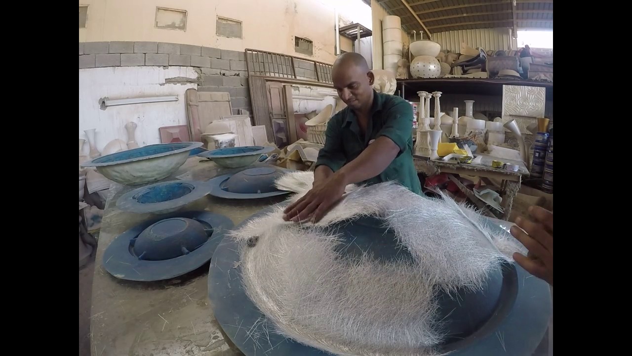 تصنيع نافورة فيبر جلاس  Manufacturing Fiberglass Fountain