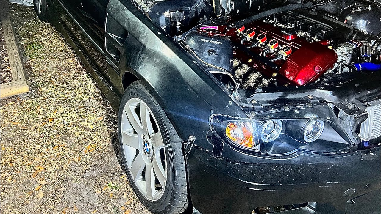 BMW E46 Overfender Install | Full Build Update#e46 #build #drift#stance #driftracing #trending 