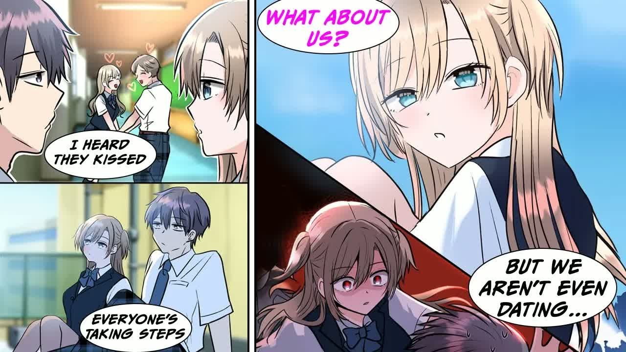[Manga Dub] Everyone starts kissing, so my childhood friend asks me when we were going to kiss, but
