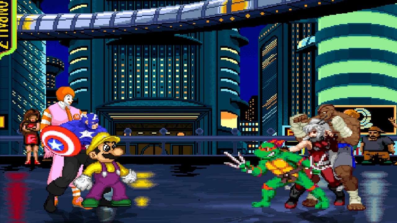 MUGEN (3V3 Tag) : Team Mario vs Team Raphael