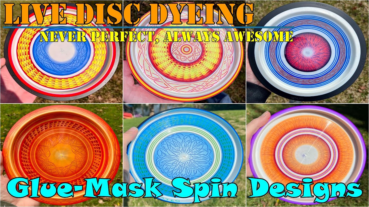 Live Disc Dyeing: Glue-Mask Spin Dye Designs
