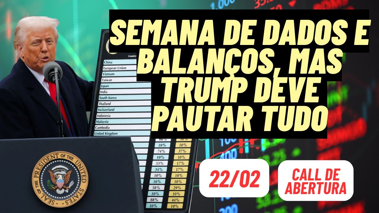 Semana tem balanços e dados, mas a agenda é TRUMP | Call de Abertura 23/02/2026 8:00 hs