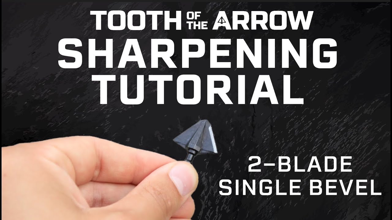 How to Sharpen Tooth of the Arrow Single Bevel Two Blade Broadheads