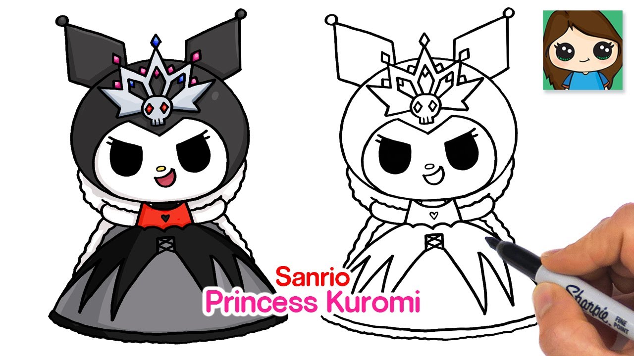 How to Draw Princess Kuromi | Sanrio