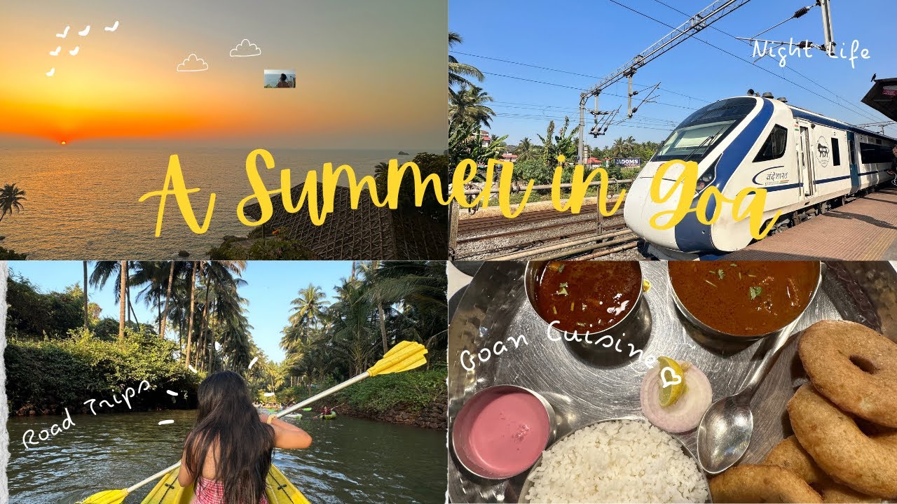Goa Vlog 🌊 | Train Travel, Food, Stay, Beach & Fun