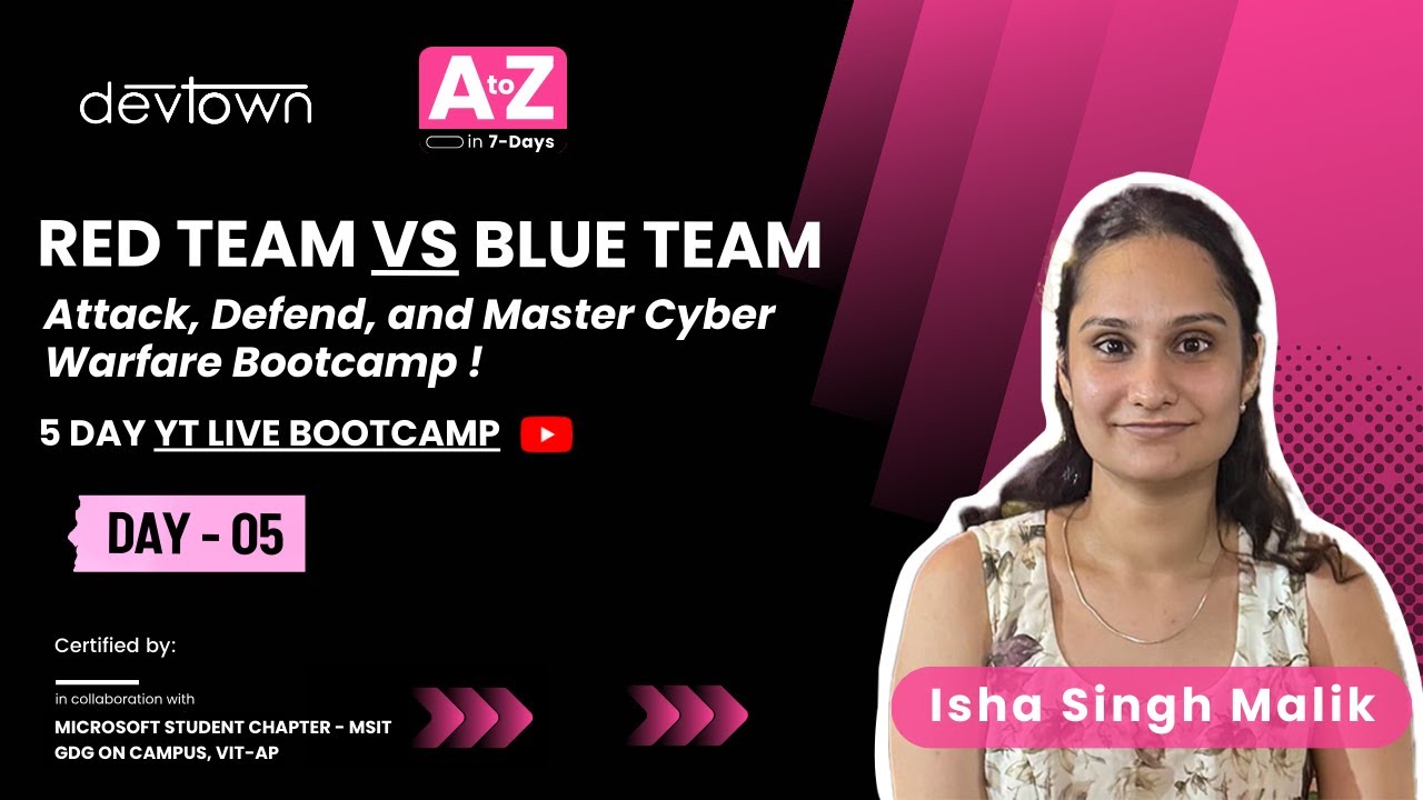 DAY - 5 | RED TEAM VS BLUE TEAM – ATTACK, DEFEND & MASTER CYBER WARFARE - 5 DAYS FREE BOOTCAMP