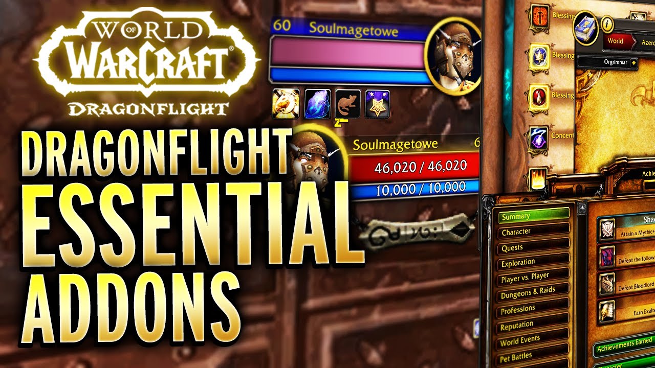 Early Look - New And Essential Addons For The 10.0 Dragonflight Pre Patch!