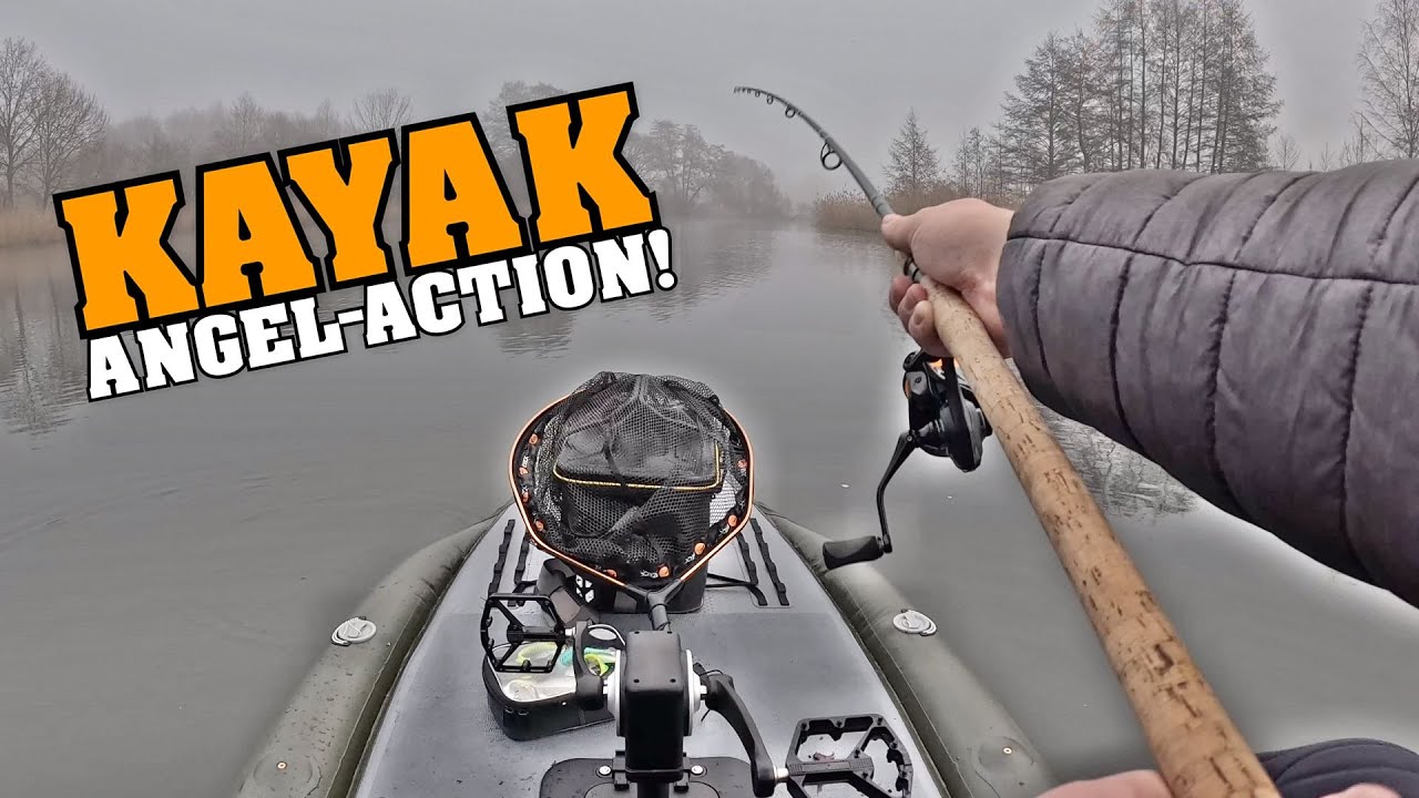 Das ERSTE MAL und dann das! Angeln vom Kayak auf Raubfisch! Kajak Fishing