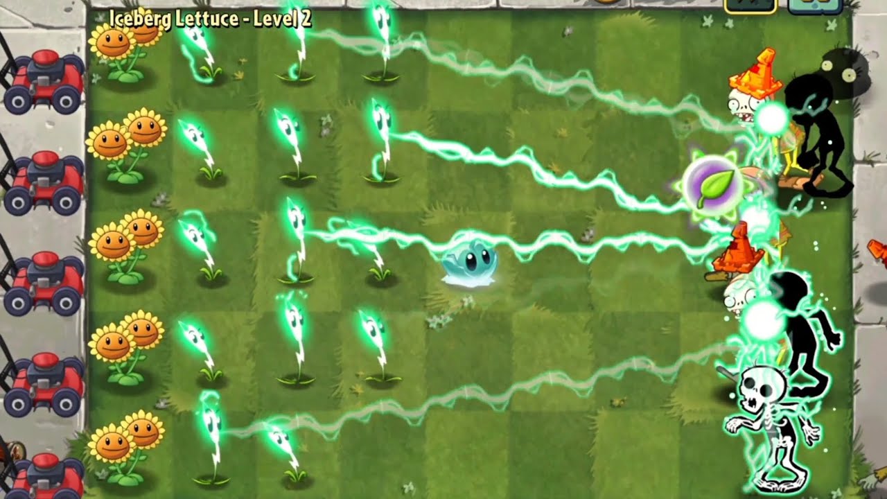 Pvz 2 - Айсберг-салат (Уровень 2) Событие - Молниеносный тростник против зомби ⚡️