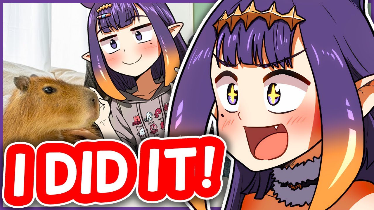 Ina Is Back! 𝘼𝙉𝘿 𝙎𝙃𝙀 𝙋𝙀𝙏 𝘼 𝘾𝘼𝙋𝙔𝘽𝘼𝙍𝘼!!! | HololiveEN Clips