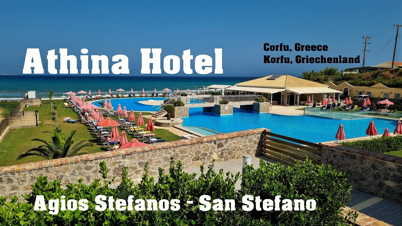 Athina Hotel Corfu Video Walking Tour | Agios Stefanos | San Stefano | Greece | Korfu, Griechenland