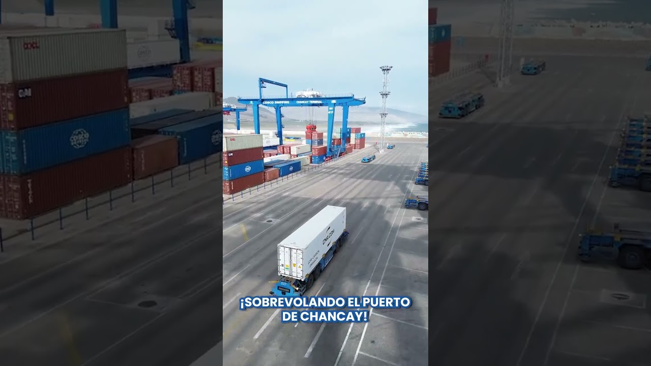 A bird's view on the Port of Chancay in Peru!