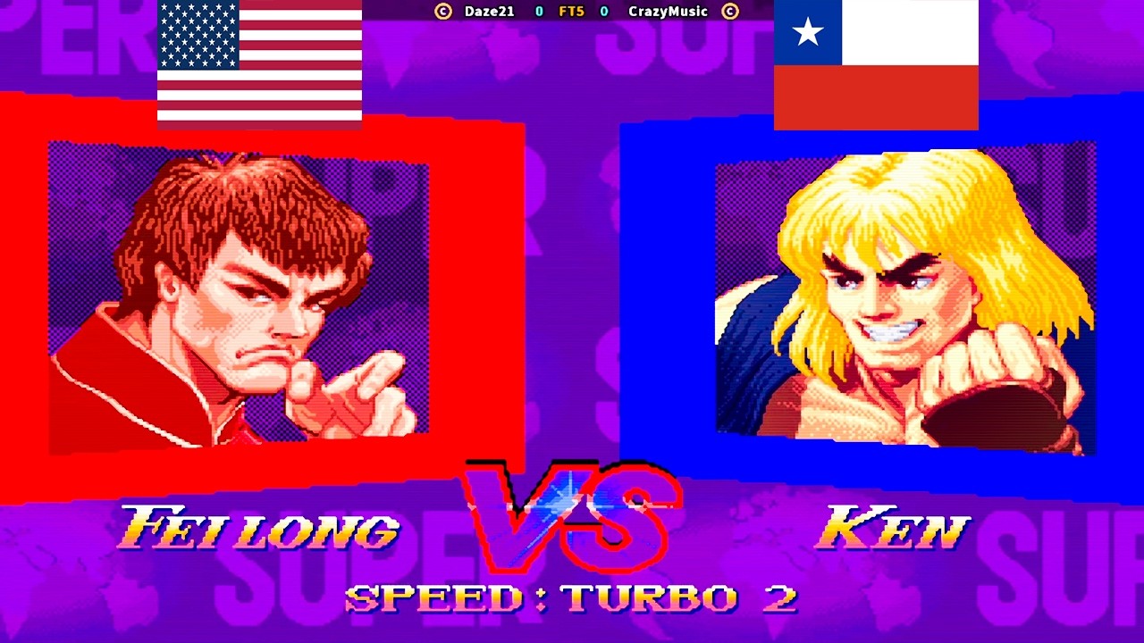 Super Street Fighter II X - Daze21 Vs Crazymusic