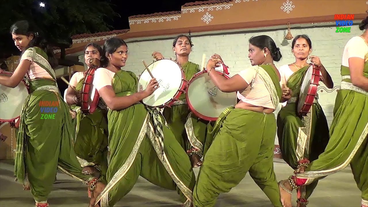 Amazing Folk Dance With Drums Dhol Beats | Girls Drum Dance | Telugu Folk Drum Dance